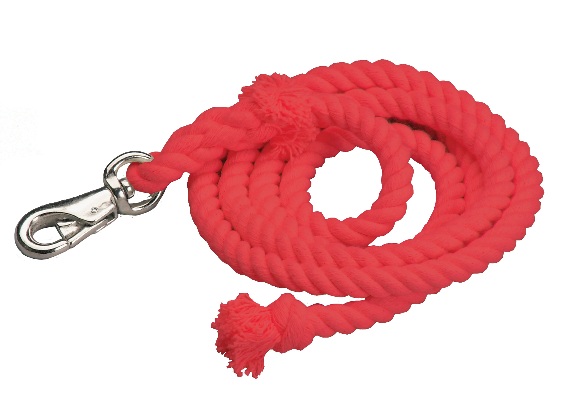 Cotton Lead Ropes - 10&#39; with Bullsnap, Various Colors