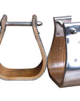 Hilason Western Wooden W/ Steel Horse Saddle Stirrups Pair W/ 3" Thread