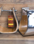 Hilason Western Wooden W/ Steel Horse Saddle Stirrups Pair W/ 4" Thread