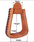 Hilason Western Wooden W/ Steel Horse Saddle Stirrups Pair W/ 4" Thread