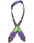 HILASON Western Horse Headstall Tack Genuine American Leather Dark Brown