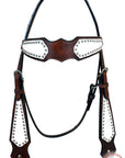 Hilason Western Horse Headstall American Leather Brown