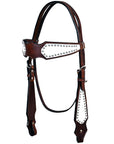 Hilason Western Horse Headstall American Leather Brown