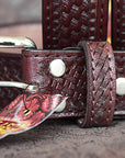HILASON Western Genuine Leather Belt for Men Women Cowboy Cowgirl Handmade Unisex Full Grain Heavy Duty Tooled Belt for Jeans