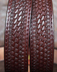 HILASON Western Genuine Leather Belt for Men Women Cowboy Cowgirl Handmade Unisex Full Grain Heavy Duty Tooled Belt for Jeans
