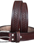 HILASON Western Genuine Leather Belt for Men Women Cowboy Cowgirl Handmade Unisex Full Grain Heavy Duty Tooled Belt for Jeans