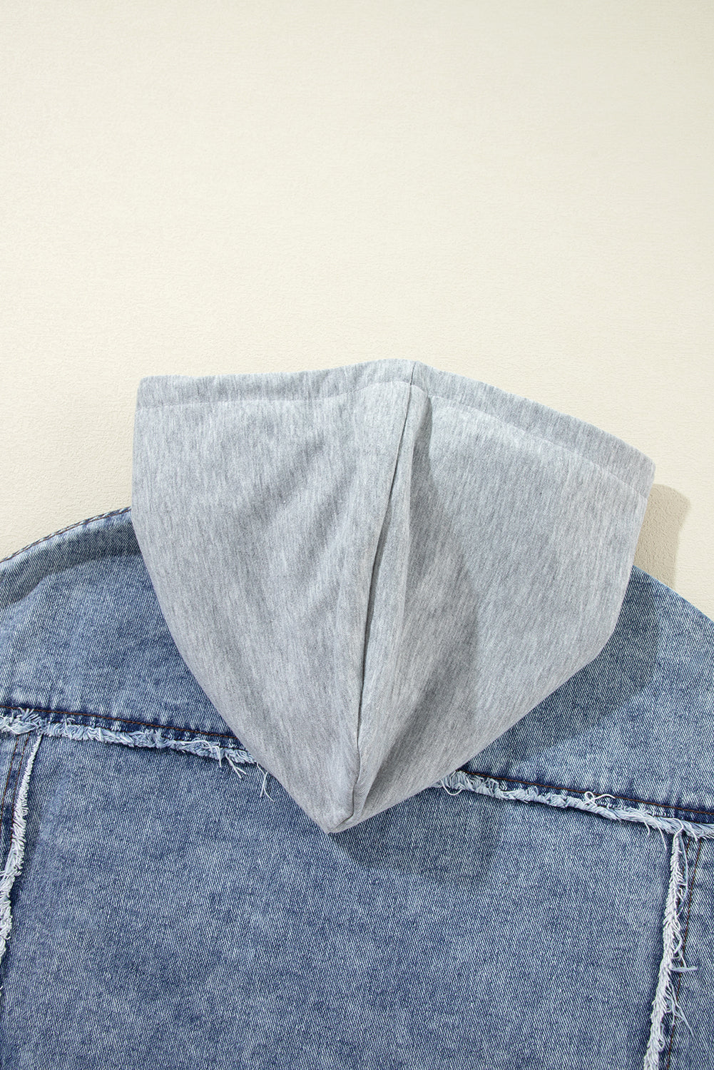 Olivia Hooded Raw Hem Jacket