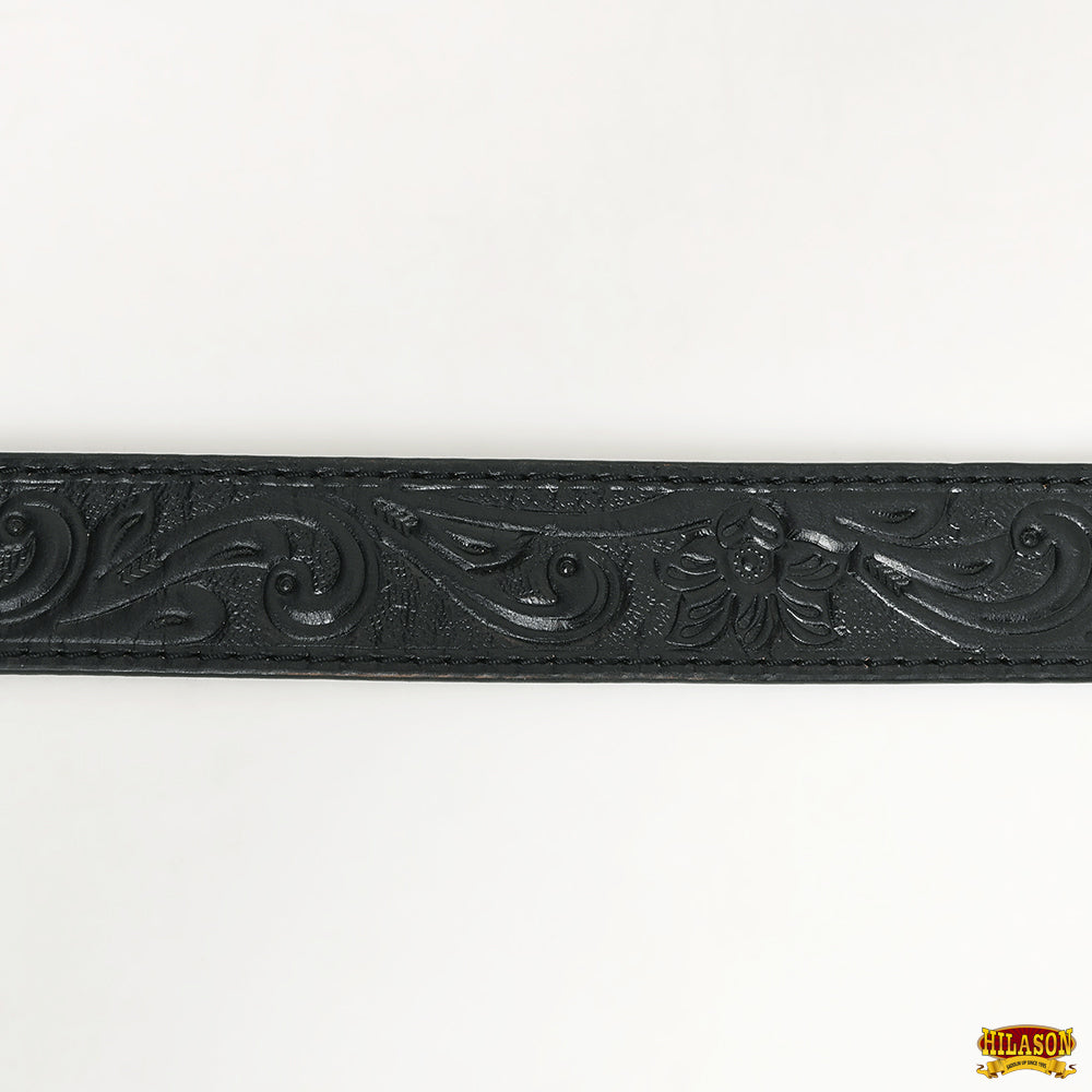 HILASON Western Genuine Leather Belt for Men Women Cowboy Cowgirl Handmade Unisex Full Grain Heavy Duty Floral Tooled Belt