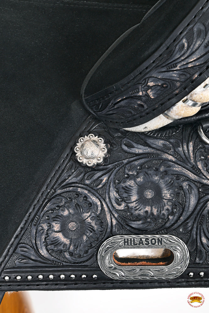 Hilason Western Horse Treeless Barrel Racing  American Leather Saddle