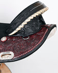Hilason Treeless Western Horse Trail Barrel Racing American Leather Saddle