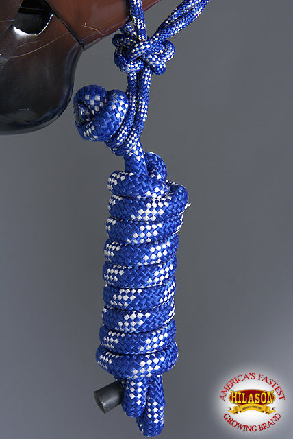HILASON Western Horse Poly Rope Tied Adjustable Halter 8 Ft Lead Rope