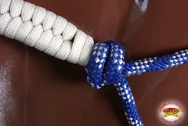 HILASON Western Horse Poly Rope Tied Adjustable Halter 8 Ft Lead Rope