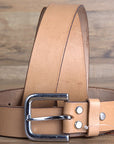 HILASON Western Genuine Leather Belt for Men Women Cowboy Cowgirl Handmade Unisex Full Grain Heavy Duty Tooled Belt for Jeans