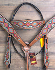 Western Horse Headstall Breast Collar Set American Leather Hilason
