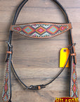 Western Horse Headstall Breast Collar Set American Leather Hilason