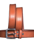 HILASON Western Genuine Leather Belt for Men Women Cowboy Cowgirl Handmade Unisex Full Grain Heavy Duty Tooled Belt for Jeans