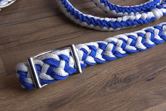 Hilason Braided Poly Barrel Racing Contest Reins Flat 1&quot; X 8Ft Purple