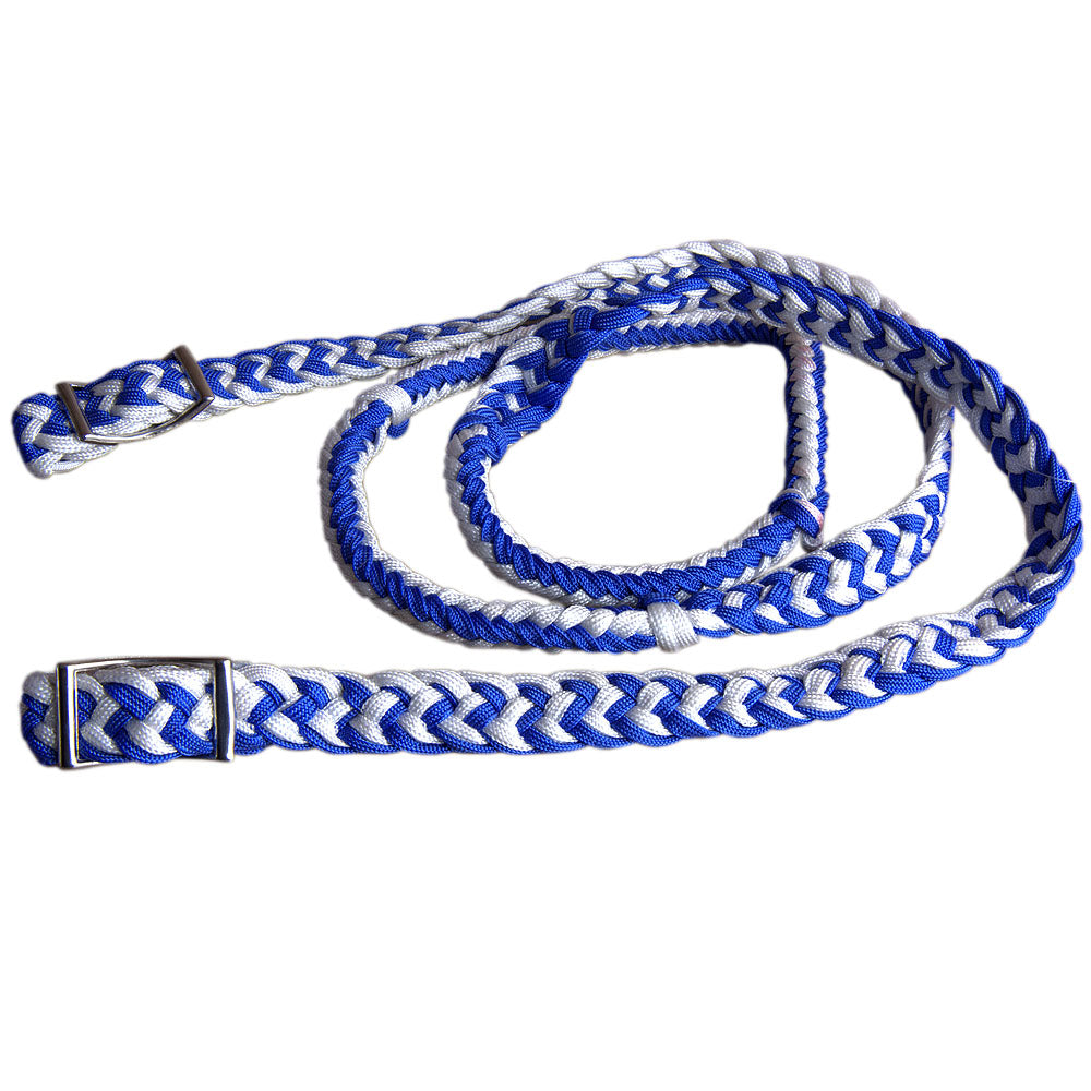 Hilason Braided Poly Barrel Racing Contest Reins Flat 1&quot; X 8Ft Purple