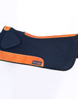 Hilason Western Wool Felt Horse Saddle Pad Grey W/ Cowhide Leather