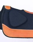 Hilason Western Wool Felt Horse Saddle Pad Grey W/ Cowhide Leather