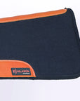 Hilason Western Wool Felt Horse Saddle Pad Grey W/ Cowhide Leather