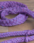 1" X 8 Ft. Hilason Braided Poly Barrel Racing Contest Flat Reins Multicolor