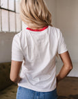 Carter Rainbow Stripe Crewneck Top