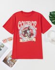 Tomato Red COWBOY Vintage Graphic Loose Tee