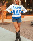 GAME DAY Varsity Stripe Crewneck Sweatshirt