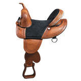 Hilason Western Draft Horse Wide Gullet Trail American Leather Saddle