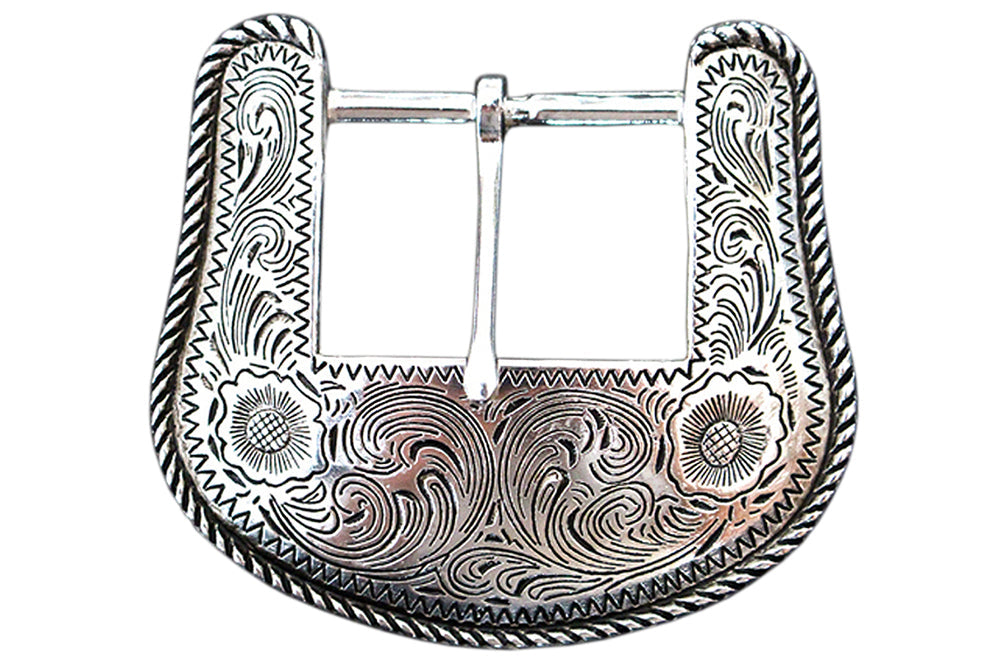 Hilason W. H. Tk. Die Cast Belt Buckle Silver Plt. Concho – Hilason
