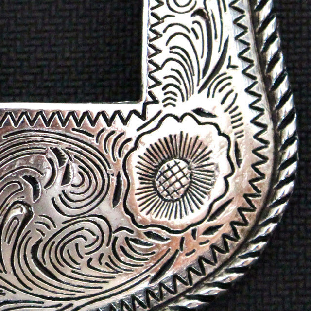 Hilason W. H. Tk. Die Cast Belt Buckle Silver Plt. Concho – Hilason