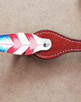 HILASON Western Horse Headstall Breast Collar Set Genuine American Leather Mahogany
