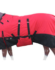 Hilason 600D Winter Waterproof Horse Turnout Blanket Belly Wrap Red