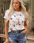 Zariah Western Short Sleeve Top