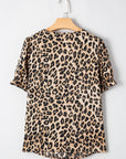 Martha Leopard Puff Short Sleeve Top