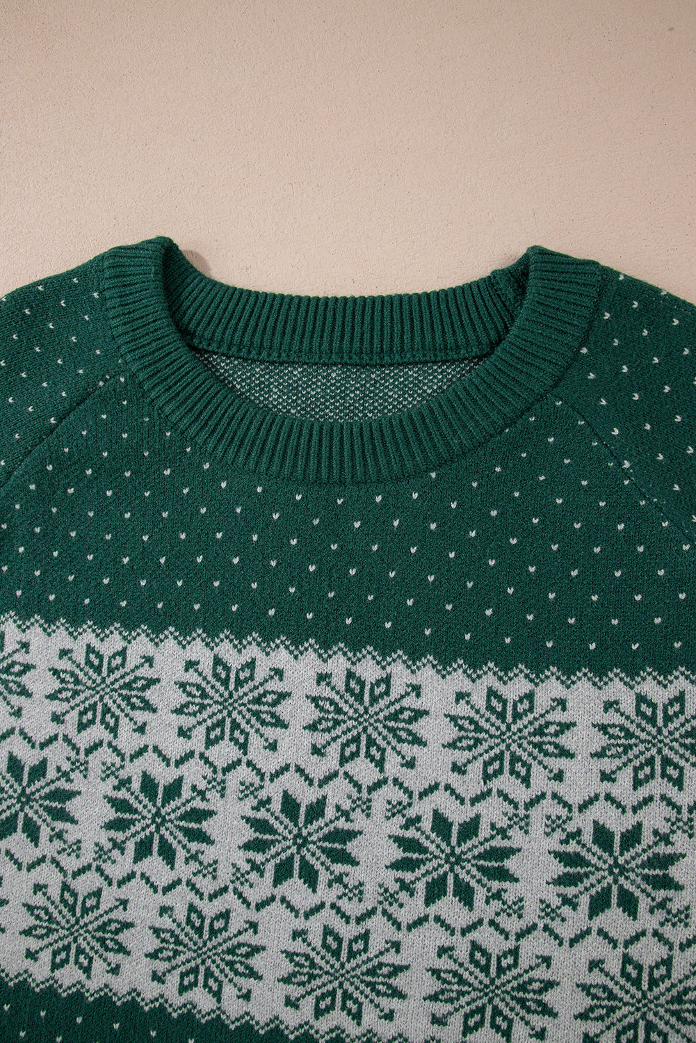 Plus Size Christmas Snowflake Crewneck Sweater