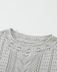 Scarlett Lace Pointelle Knit Sweater