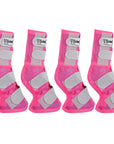 4 Pack Cashel Fly Prevention Arab Horse Leg Guard Cool Mesh Boots Pink