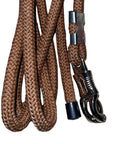 9 Feet Hilason Horse Riding Nylon Round Lead Rope Brown