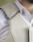 HILASON Equestrian Bull Riding Rodeo Safety Vest Protective Leather