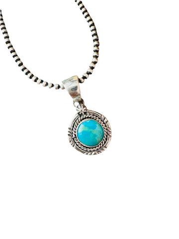 Navajo Sterling Silver & Turquoise Pendant