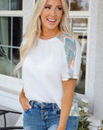 Wrenlee Raglan Sleeve Knitted Top