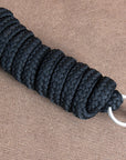 Hilason Horse Riding Poly Lead Rope W/ Trigger Snap Black 1/4" X 9 Ft.