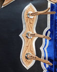 Hilason Handmade Genuine Leather Chaps Adult Handtooled Rodeo Bull Riding