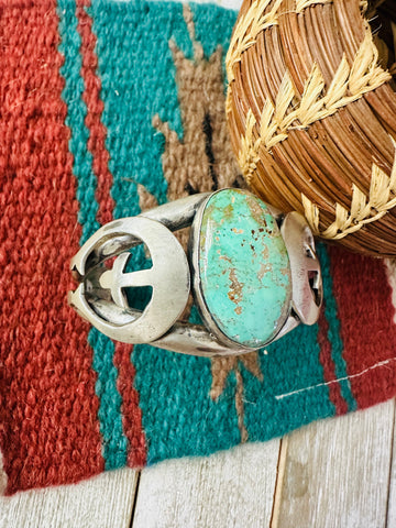 Navajo Sterling Silver & Turquoise Cuff Bracelet