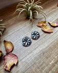 Concho Stud Earrings – Sterling Silver