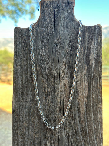 Handmade Sterling Silver Chain Charm Necklace 18 inch