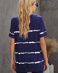 Tie-Dye Stripe Short Sleeve T-Shirt