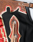 Hilason Handmade Genuine Leather Chaps Adult Handtooled Rodeo Bull Riding